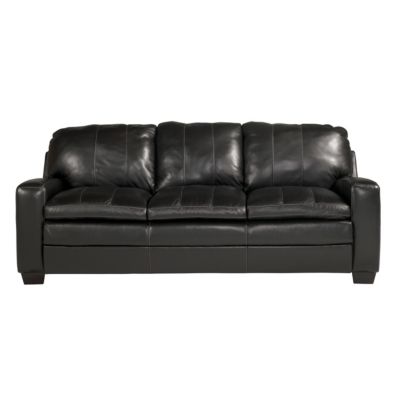 Home Solutions Onyx Leather Sofa 