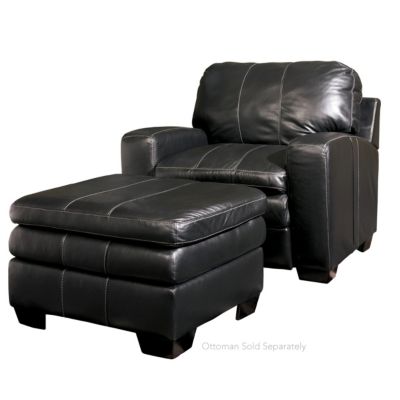 Home Solutions Onyx Black Leather Chair