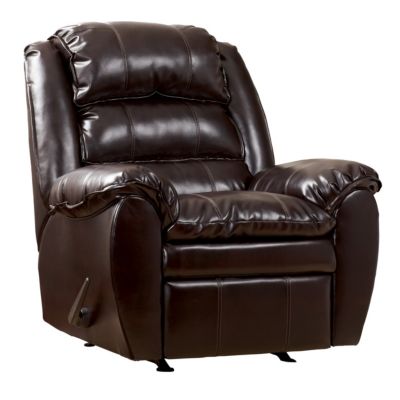 Home Solutions Burgundy DuraBlend Leather Rocker Recliner 