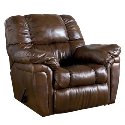 Home Solutions Oak Leather Match Rocker Recliner 