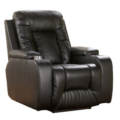 Home Solutions Ebony DuraBlend® Leather Power Home Theater Recliner 