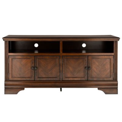 Home Solutions Traditional Dark Brown Stand for Flat-Panel TVs Up to 60