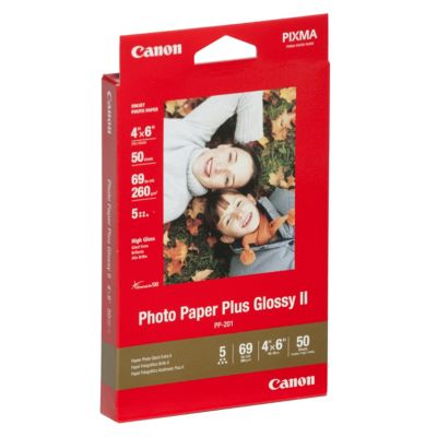 Canon 50-Sheet 4' x 6' Photo Paper Plus Glossy II 8.95