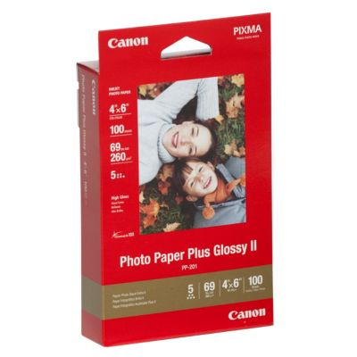 Canon 100-Sheet 4' x 6' Photo Paper Plus Glossy II 12.95