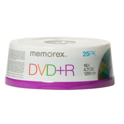 Memorex DVD+R 25-Pack Spindle 5.95