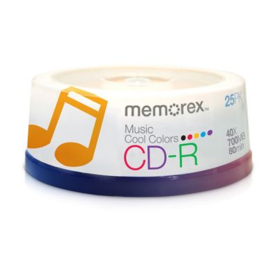 Memorex Cool Colors CD-R 25-Pack 6.95