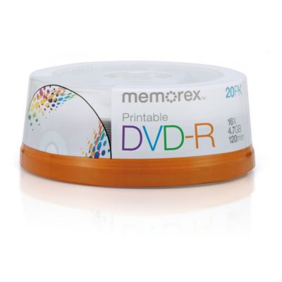 Memorex Printable DVD-R 20-Pack 5.95