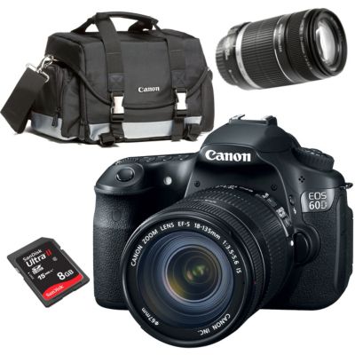 Canon D-SLR Camera with 2 Lenses, Bag and 8GB SD Card
