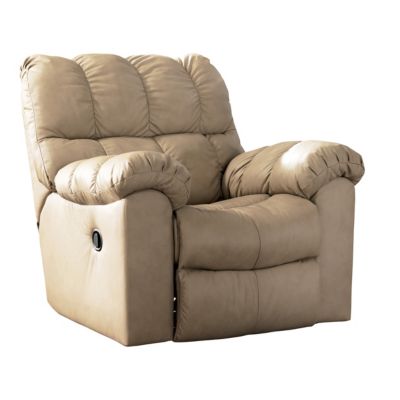 Home Solutions Cream Leather-Match Swivel Rocker Recliner 499.99
