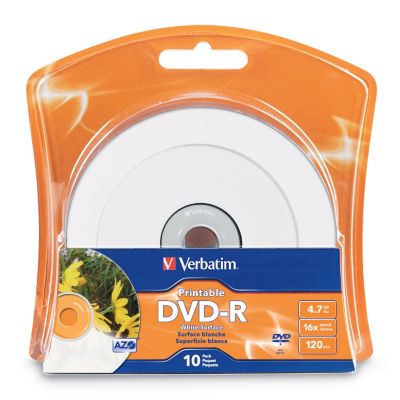 Verbatim White Inkjet Printable DVD-R 10-Pack 6.95