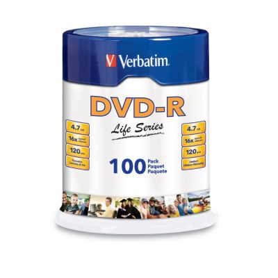 Verbatim DVD-R 100-Pack Spindle 19.95