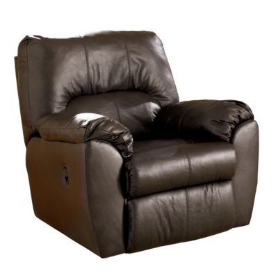 Home Solutions Kellum Chocolate Leather Match Rocker Recliner 499.99
