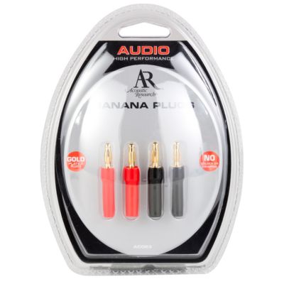 Acoustic Research Gold-Plated Banana Plugs for Speaker Wire
