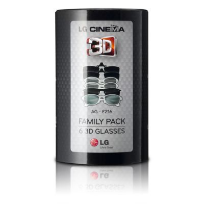 LG 6 Pair Cinema Family Pack Passive 3D Glasses