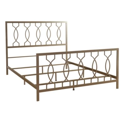 Bell'O Queen Elegant Bronze No Tools Assembly Metal Bed