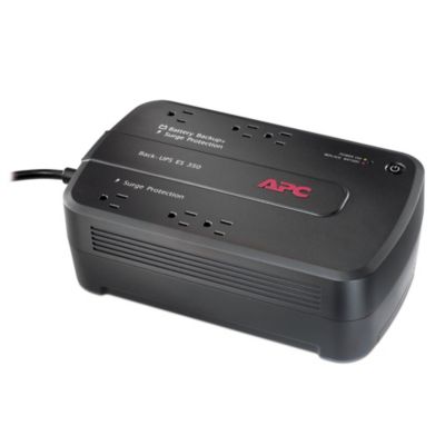 APC Back-UPS® Battery Backup System with 6 Surge-Protected Outlets (3 with Battery Backup), 350VA