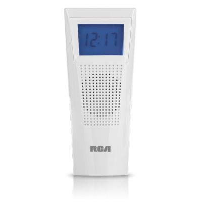 RCA White Bathroom Clock Radio 14.95