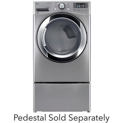 LG 7.4 Cu. Ft. Graphite Steel TrueSteam™ Gas Dryer (Pedestal Sold Separately)