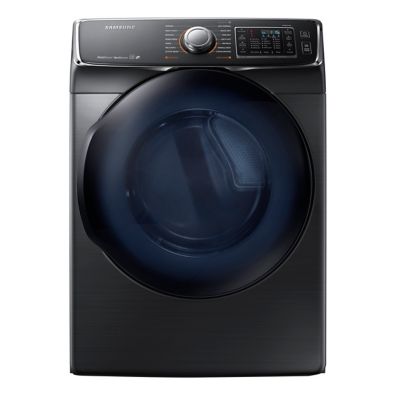 Samsung 7.5 Cu. Ft. Black Stainless Steel Steam Gas Dryer