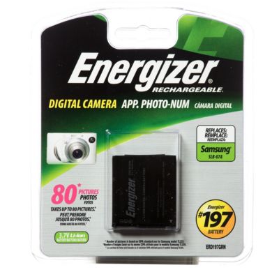 Energizer Li-ion Digital Camera Replacement Battery for Samsung SLB07A 7.95