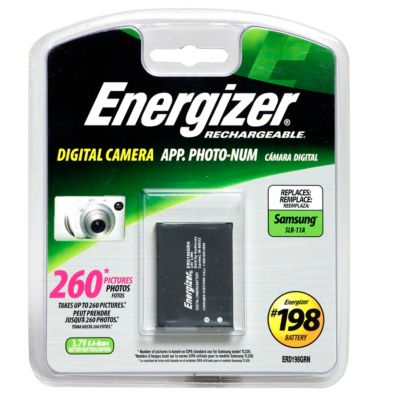 Energizer Li-ion Digital Camera Replacement Battery for Samsung SLB11A 7.95