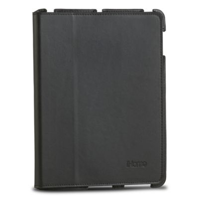 iHome Black Genuine Leather Folio Case for iPad