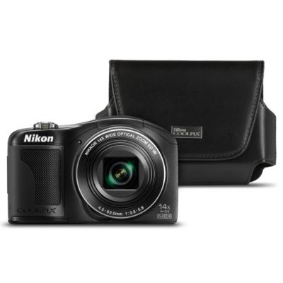Nikon 16 Megapixel Backlit CMOS Coolpix® Camera with Leather Case