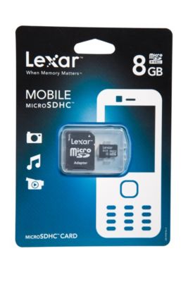 Lexar 8GB microSD™ Card with Adapter 9.95