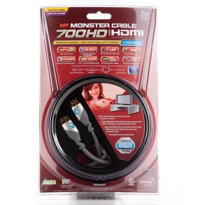 Monster Cable 6.56' HDMI 700HD Advanced High Speed HDMI Cable with Ethernet
