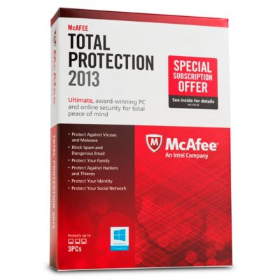 McAfee Total Protection 2013 PC 3-User 69.99