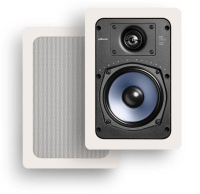 Polk Audio 5-1/4' 2-Way In-Wall Rectangular Loudspeaker (2 in Box; Price for Each) 124.99