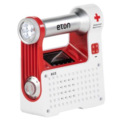 Eton American Red Cross Self-Powered Safety Hub with AM/FM/NOAA Weather Alert and USB Cell Phone Charger