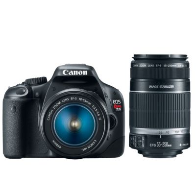 Canon 18 Megapixel Digital SLR Camera with 18-55mm IS Lens and 55-250mm f/4-5.6 IS Telephoto Zoom Lens 999.94