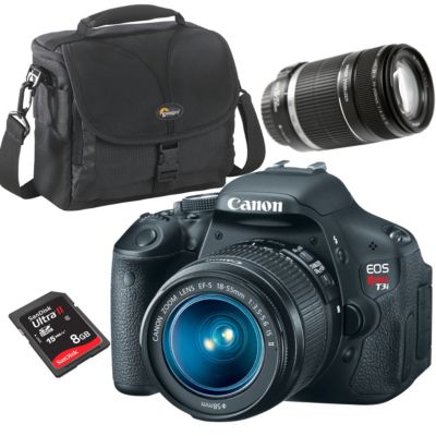 Canon D-SLR Camera with 2 Lenses, Bag and 8GB SD Card