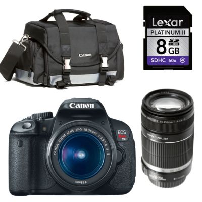 Canon D-SLR Camera with 2 Lenses, Bag and 8GB SD Card