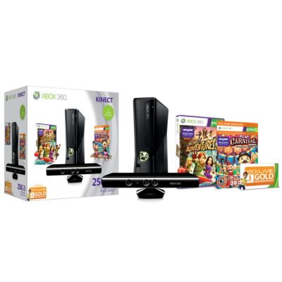Microsoft Xbox 360® 250GB Kinect Bundle with 2 Games and Wireless Controller 399.989990234375