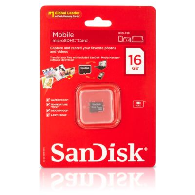SanDisk 16GB microSDHC™ Card 19.95