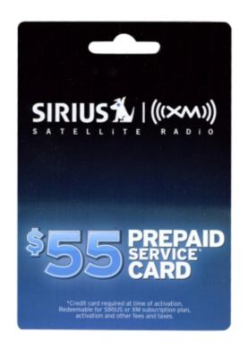 Sirius / XM $55 Satellite Radio Service Prepaid Programming Card 55.0