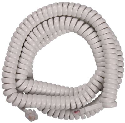 RCA 25' White Handset Coil Cord