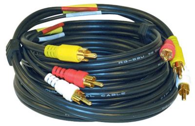 RCA 6' Stereo A/V Gold-Plated Cable with RCA-type Plug <br><br>