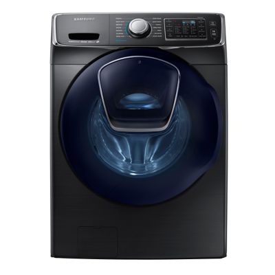 Samsung 4.5 Cu. Ft. Black Stainless Steel AddWash™ Front-Load Steam Washer (Pedestal Sold Separately)