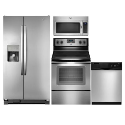 Whirlpool 4-Piece Stainless Steel Kitchen Package 